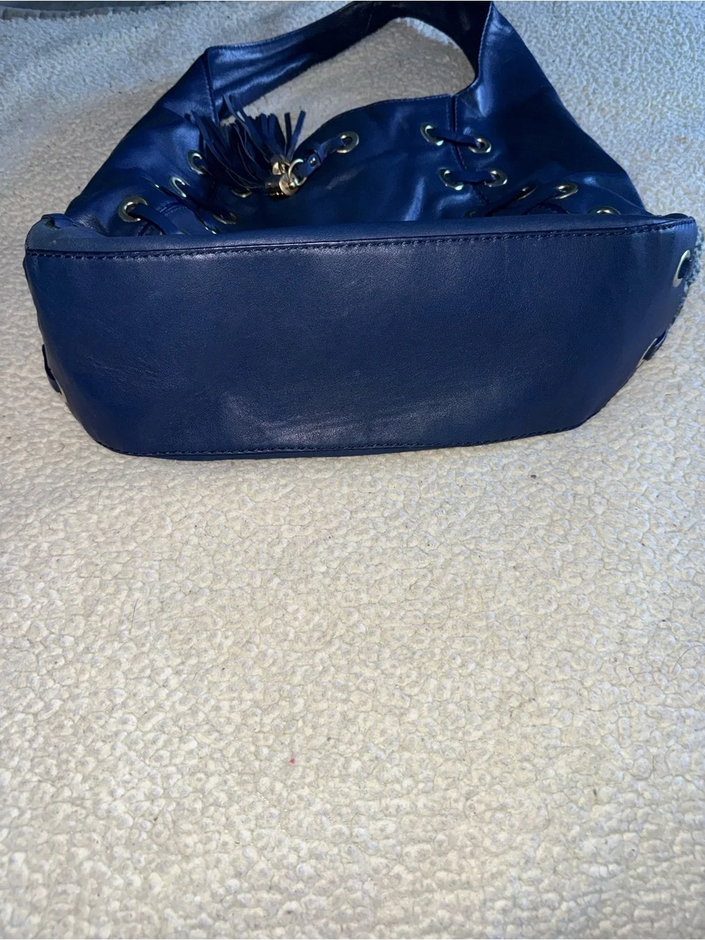 Michael Kors Astor Leather hobo bag in navy blue leather